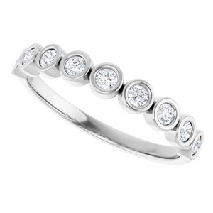 Bezel - Dawna - Platinum 1/4 CTW Lab-Grown Diamond Anniversary Band