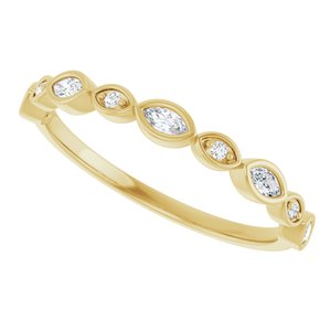 Bezel - Emilia - 14K Yellow Gold 1/6 CTW Lab-Grown Diamond Anniversary Band