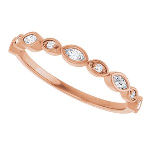 Bezel - Emilia - 14K Rose Gold 1/6 CTW Lab-Grown Diamond Anniversary Band