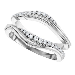 Nature - Paloma - 14K White Gold 1/6 CTW Natural Diamond Ring Guard