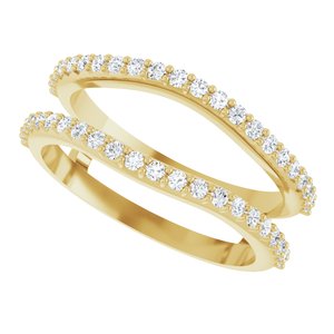 Pave - Celia - 14K Yellow Gold 1/4 CTW Natural Diamond Ring Guard