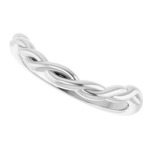 Curved - Rio - 14K White Gold Twisted Contour Band