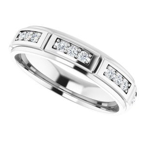 Unique - Daniel - Platinum 1/2 CTW Natural Diamond Band