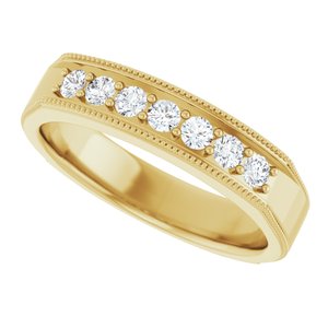 Unique - Alexander - 14K Yellow Gold 3/8 CTW Natural Diamond Band
