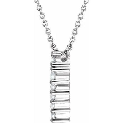 14K Gold 1/4 CTW Natural Diamond Heart 18" Necklace 14K White Gold