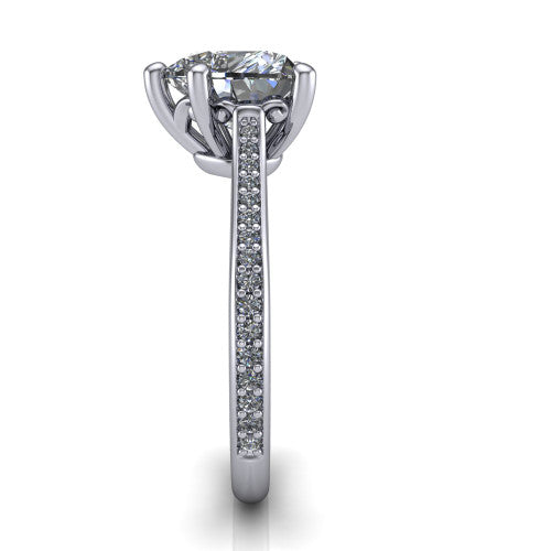 Amelia Heart Shape Solitaire Engagement Ring in Platinum