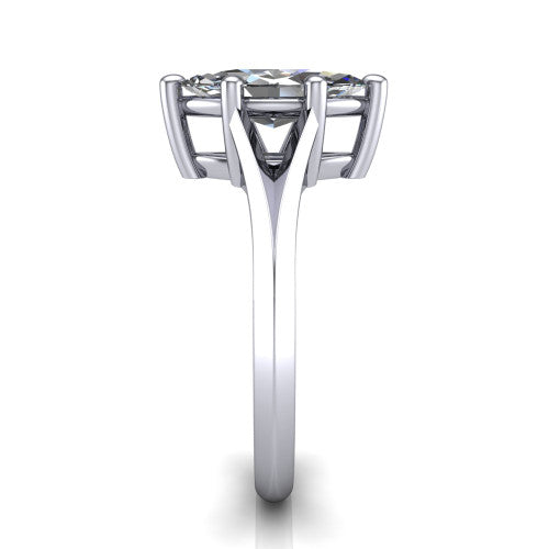 Grace Marquise Shape Classic Engagement Ring in 14K White Gold
