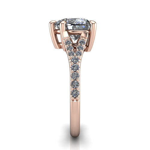 Sophia Heart Shape Classic Engagement Ring in 14K Rose Gold