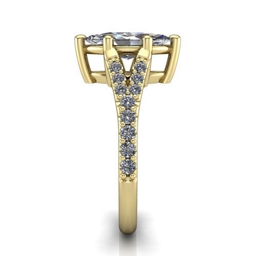 Sophia Marquise Shape Classic Engagement Ring in 14K Yellow Gold