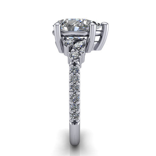 Willow Pear Shape Classic Engagement Ring in Platinum