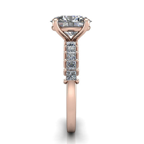 Maya Oval Shape Classic Engagement Ring in 18K Rose Gold
