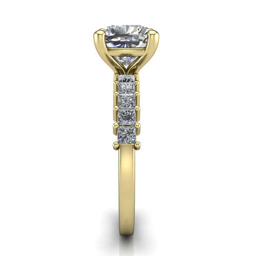 Maya Cushion Shape Classic Engagement Ring in 18K Yellow Gold