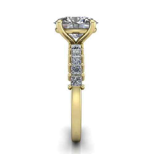 Maya Oval Shape Classic Engagement Ring in 18K Yellow Gold