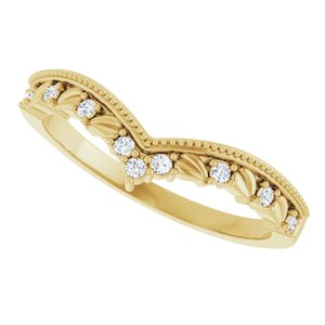 Nature - Danielle - 14K Yellow Gold .08 CTW Natural Diamond Contour Band