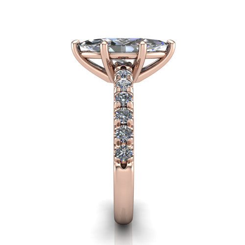 Ariana Marquise Shape Classic Engagement Ring in 18K Rose Gold