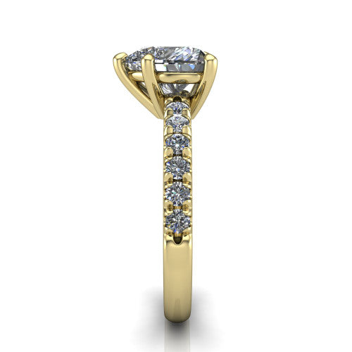 Ariana Heart Shape Classic Engagement Ring in 14K Yellow Gold