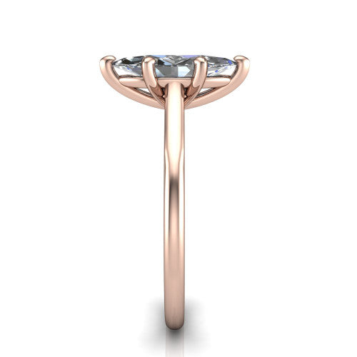 Cora Marquise Shape Classic Engagement Ring in 18K Rose Gold