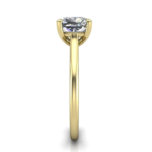 Cora Cushion Shape Classic Engagement Ring in 14K Yellow Gold