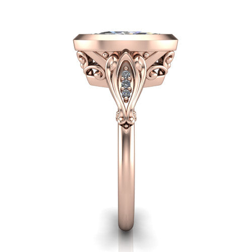 Maria Marquise Shape Solitaire Engagement Ring in 14K Rose Gold