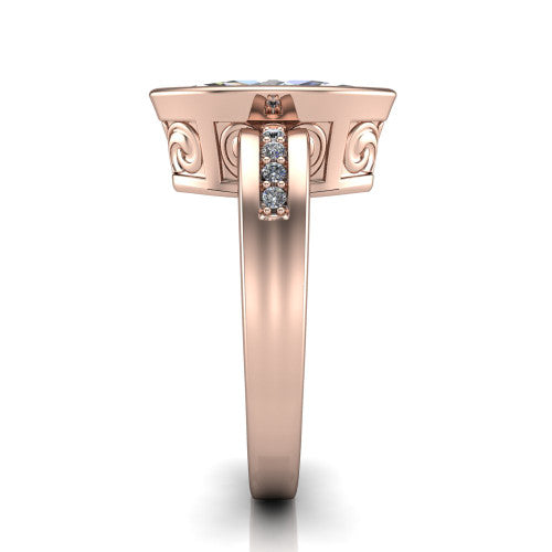 Arya Marquise Shape Solitaire Engagement Ring in 18K Rose Gold
