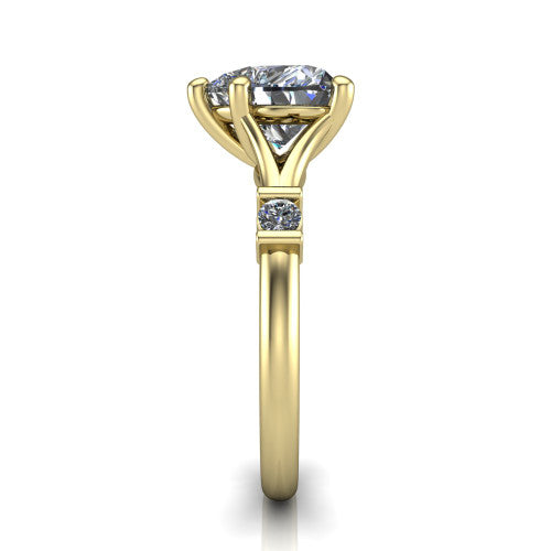 Mary Heart Shape Classic Engagement Ring in 14K Yellow Gold
