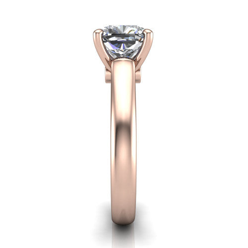 Ximena Cushion Shape Classic Engagement Ring in 14K Rose Gold