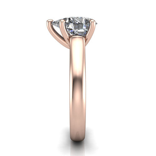Ximena Pear Shape Classic Engagement Ring in 18K Rose Gold
