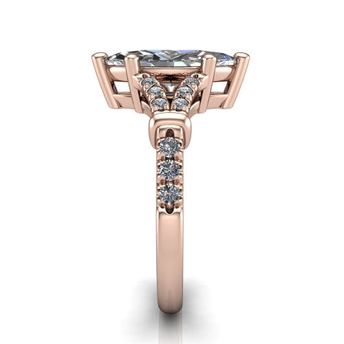 Sloane Marquise Shape Classic Engagement Ring in 14K Rose Gold