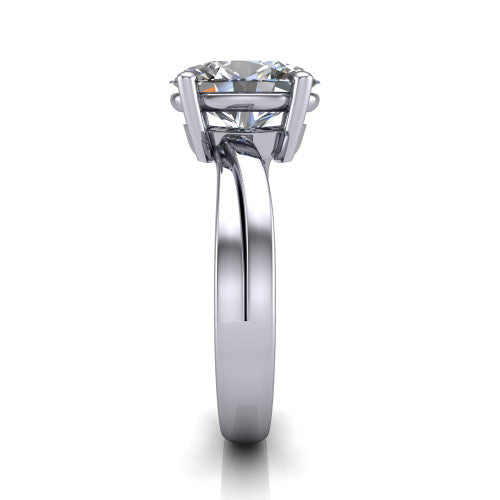Alana Oval Shape Classic Engagement Ring in 14K White Gold