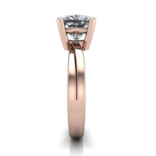 Alana Cushion Shape Classic Engagement Ring in 14K Rose Gold