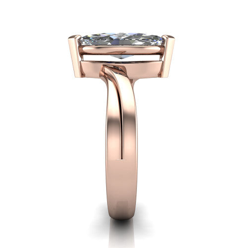 Alana Marquise Shape Classic Engagement Ring in 18K Rose Gold
