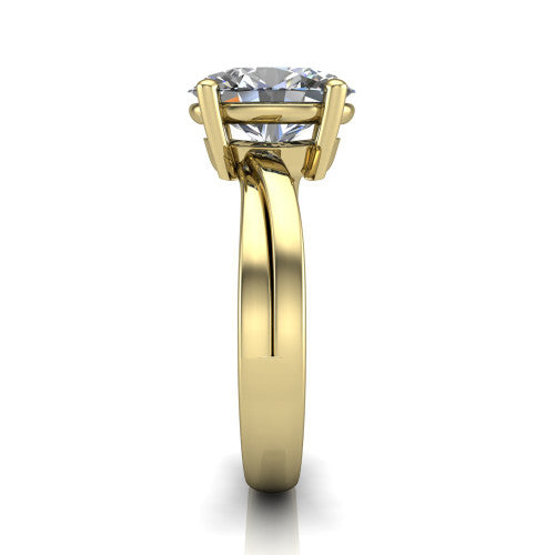 Alana Oval Shape Classic Engagement Ring in 18K Yellow Gold