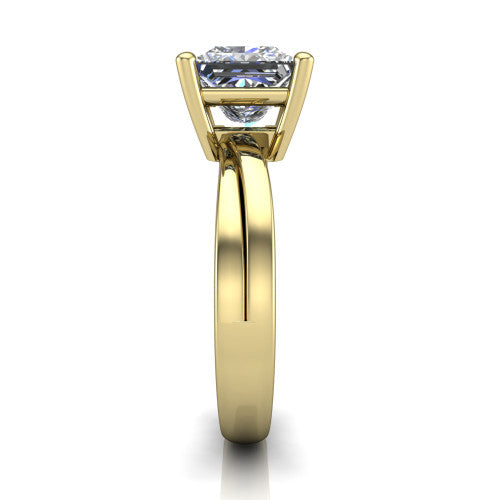 Alana Princess Shape Classic Engagement Ring in 14K Yellow Gold