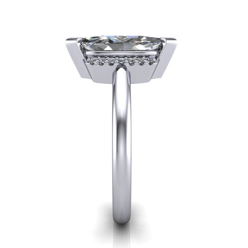 Taylor Marquise Shape Classic Engagement Ring in 18K White Gold