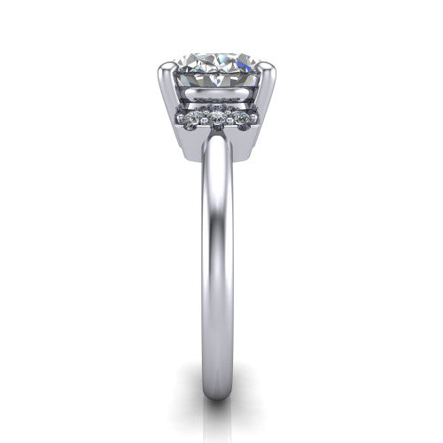 Taylor Oval Shape Classic Engagement Ring in 14K White Gold