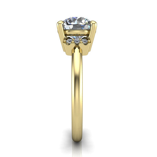Taylor Round Shape Classic Engagement Ring in 18K Yellow Gold