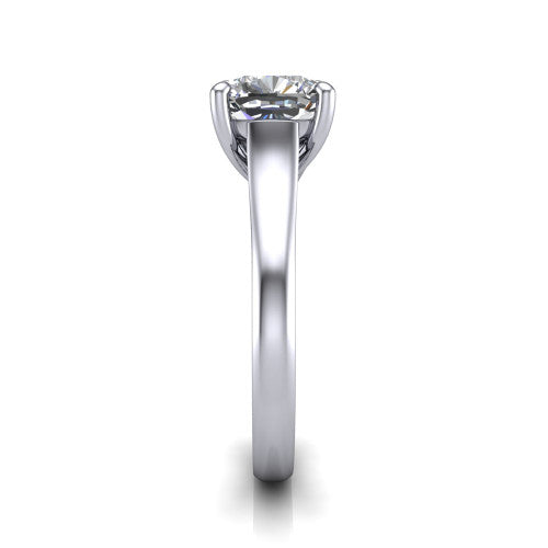 Harlow Cushion Shape Classic Engagement Ring in Platinum