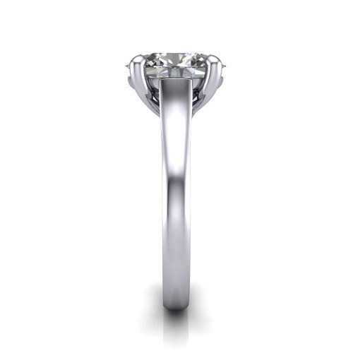 Harlow Oval Shape Classic Engagement Ring in Platinum