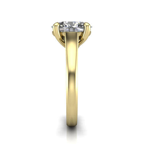 Harlow Oval Shape Classic Engagement Ring in 18K Yellow Gold