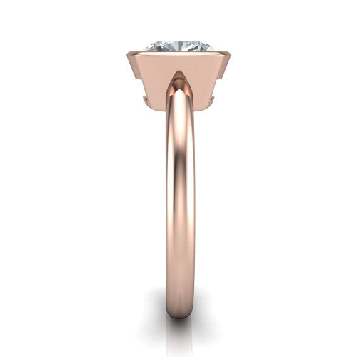 Vesper Cushion Shape Classic Engagement Ring in 14K Rose Gold