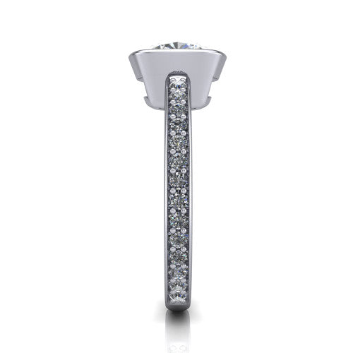 Blair Cushion Shape Classic Engagement Ring in Platinum