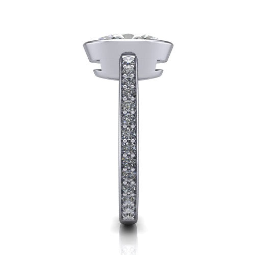 Blair Oval Shape Classic Engagement Ring in Platinum