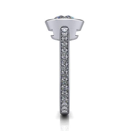 Blair Round Shape Classic Engagement Ring in Platinum