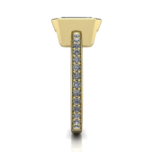 Blair Emerald Shape Classic Engagement Ring in 14K Yellow Gold