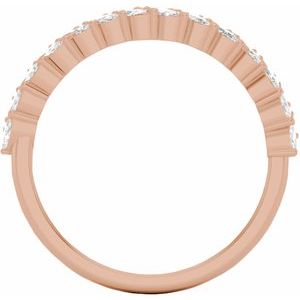 Nature - Leticia - 14K Rose Gold 3/4 CTW Lab-Grown Diamond Double Row Anniversary Band