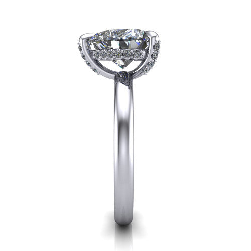 Alaia Heart Shape Classic Engagement Ring in 14K White Gold
