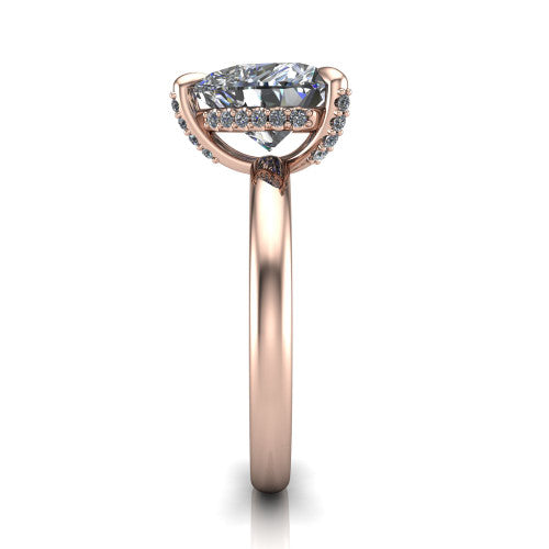 Alaia Heart Shape Classic Engagement Ring in 14K Rose Gold