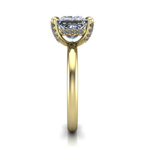 Alaia Princess Shape Classic Engagement Ring in 14K Yellow Gold