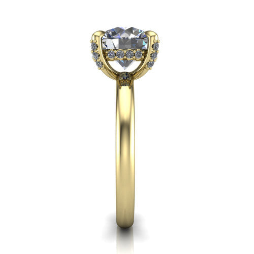 Alaia Round Shape Classic Engagement Ring in 14K Yellow Gold
