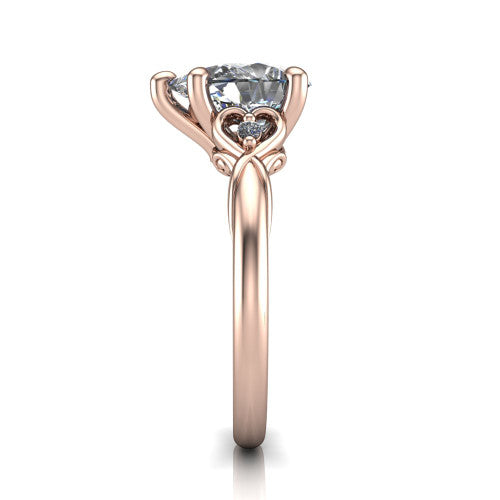 Zephyr Pear Shape Classic Engagement Ring in 14K Rose Gold
